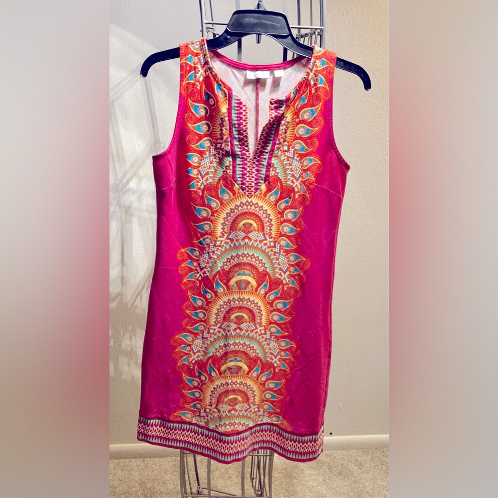FESTIVE DRESS 👗 SZ MEDIUM NEW YORK AND COMPANY —- 100% COTTON